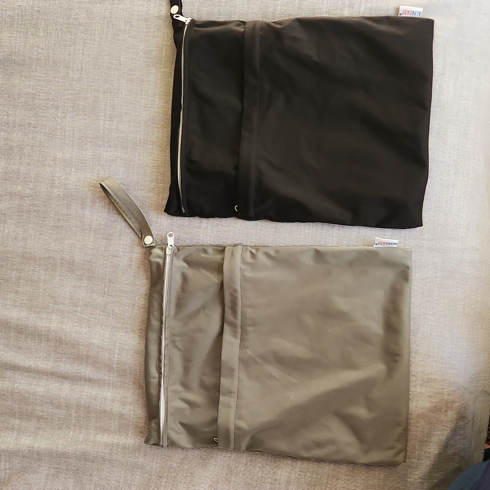 Two Alva Baby Wet Bags for Reusable Diapers